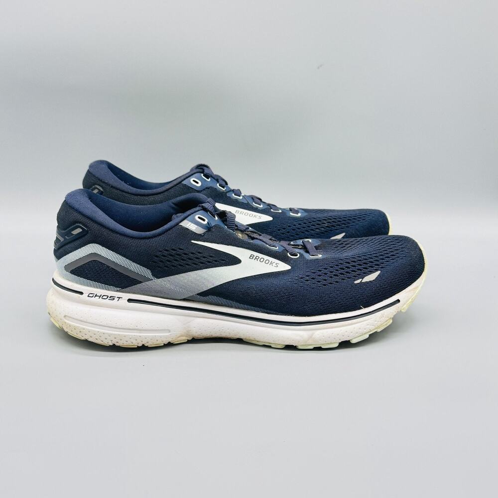 Brooks Shoes Womens 9.5 Blue Ghost 15 Mesh Low Top Road Running Athletic Sneaker